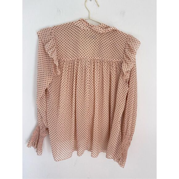 ALLSAINTS Lara Polka Dot Top Size 4 - Picture 5 of 5